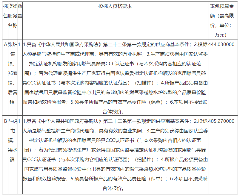 聊城市東昌府區(qū)2021年清潔取暖煤改氣燃?xì)獗趻鞝t采購項(xiàng)目