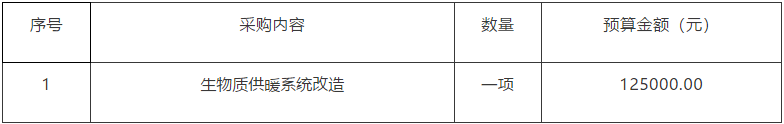 生物質(zhì)供暖系統(tǒng)改造公開招標公告