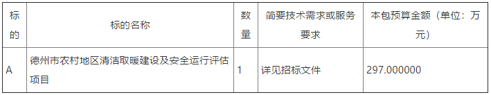 德州市農(nóng)村地區(qū)清潔取暖建設及安全運行評估項目